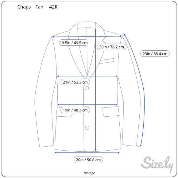 Chaps Ralph Lauren Vintage Mens Tan Herringbone Blazer Silk Classic 2 Button 42R - Picture 8 of 13